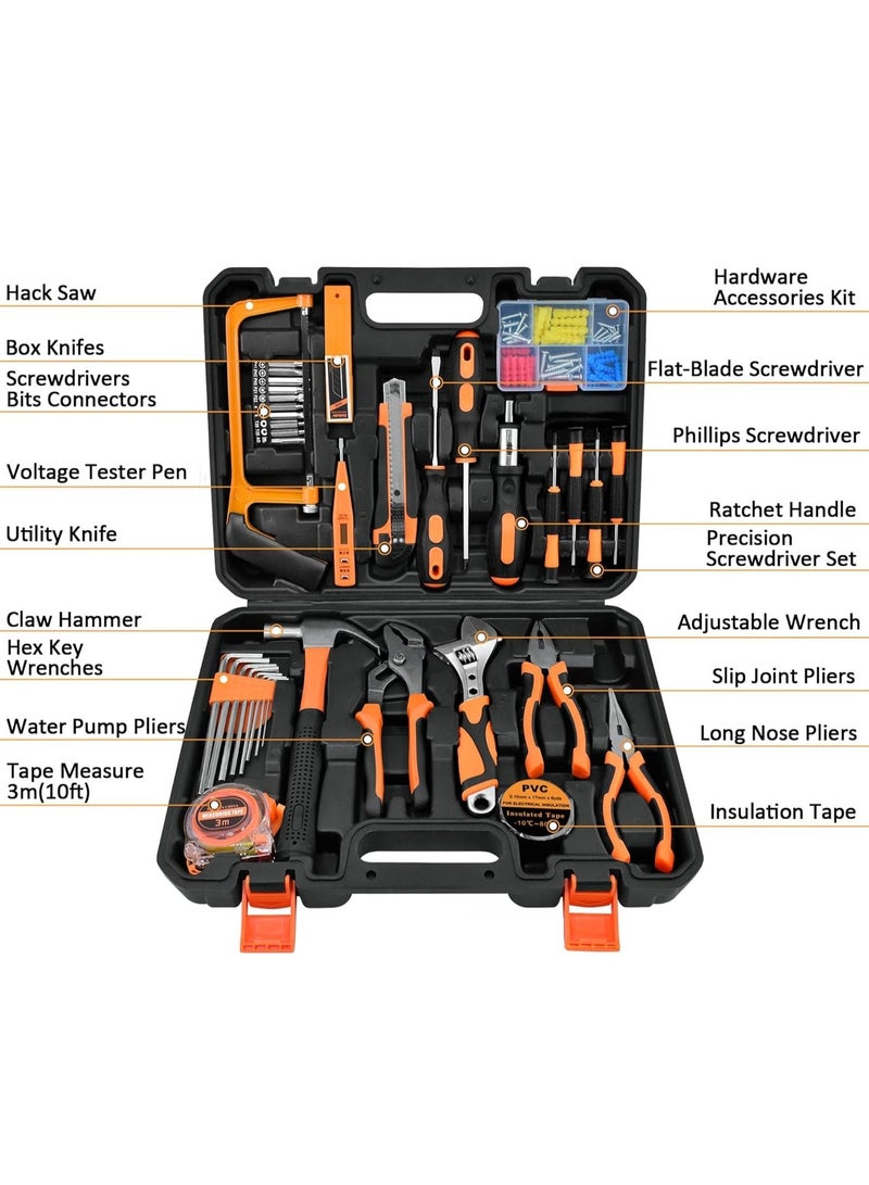 Inabyte Ramadan Home Essential | 100-Piece General Manual Repair Tool Set with Toolbox, Ideal for Home Maintenance, Dorm Use & DIY Projects (For College Students) - Image 2